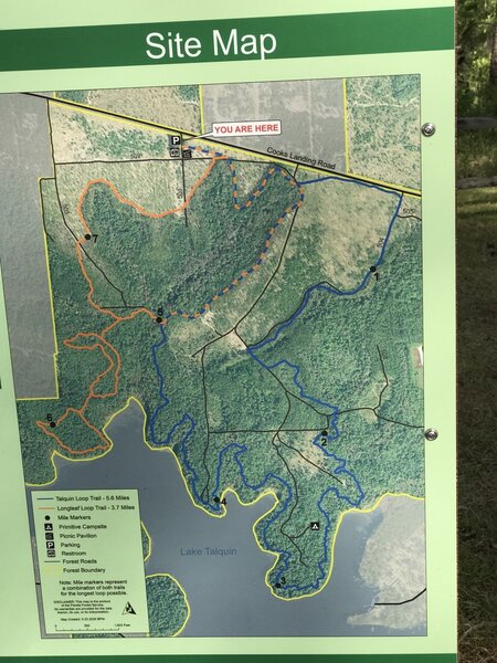 Lake Talquin State Forest MTB map.