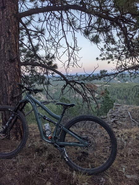 Fall moon from the Lasso Loop.