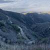 This is the Haines Canyon Motorway fire road that climbs up to Mt Lukens and the Blue Bug trail. A hefty climb, but worth it for amazing downhill. You can also enter from the top doing a shuttle run.