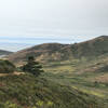 Looking back towards Rodeo Beach and Miwok Trail climbing the far mountain.