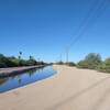 Flat doubletrack along both sides of Arizona Canal in Glendale, part of the Thunderbird Peso Linear Park.