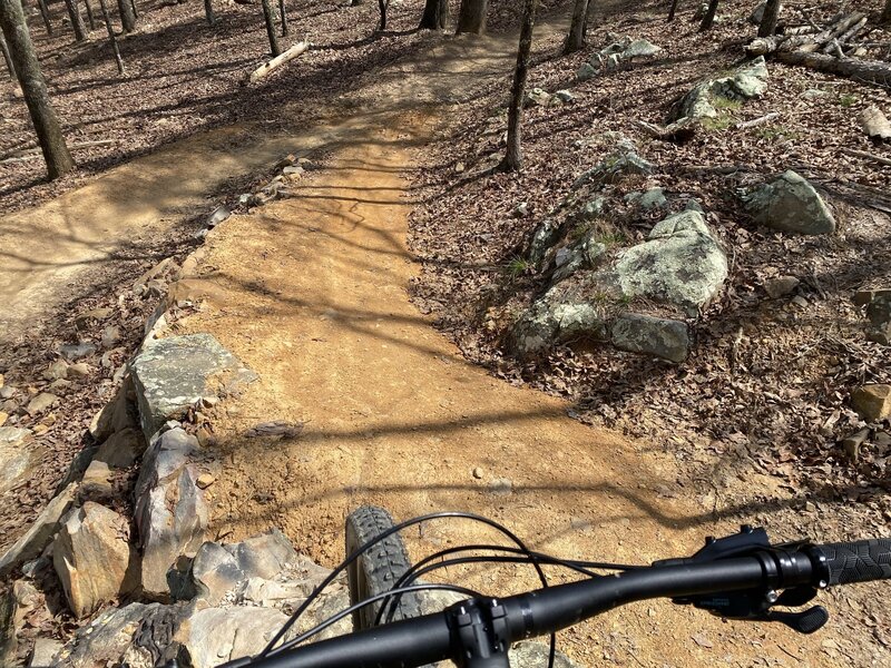 Looking down the "Jack Fork" drop-off.