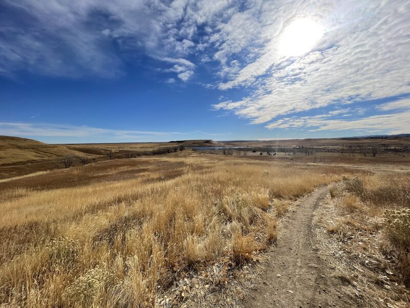 Looking back at Bear Creek Lake Park