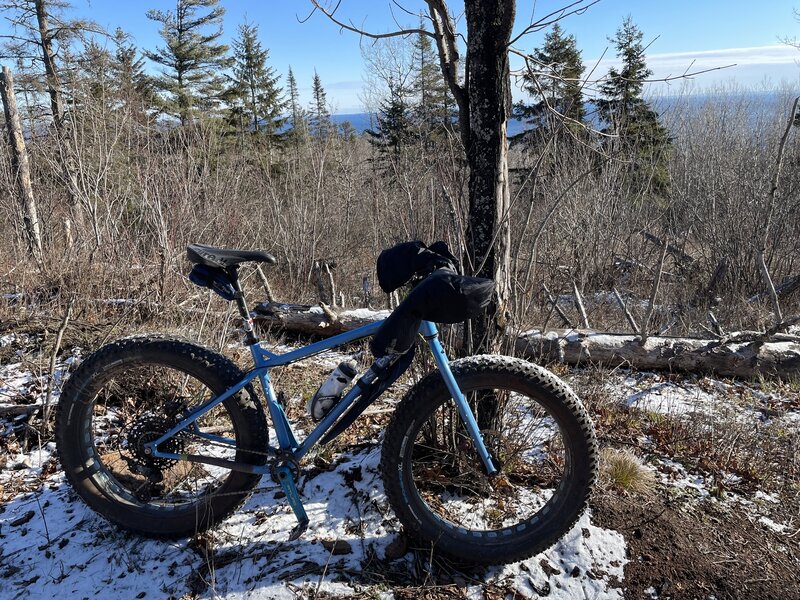 A view of Lake Superior in the distance