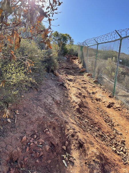 Steep rocky but not too loose.