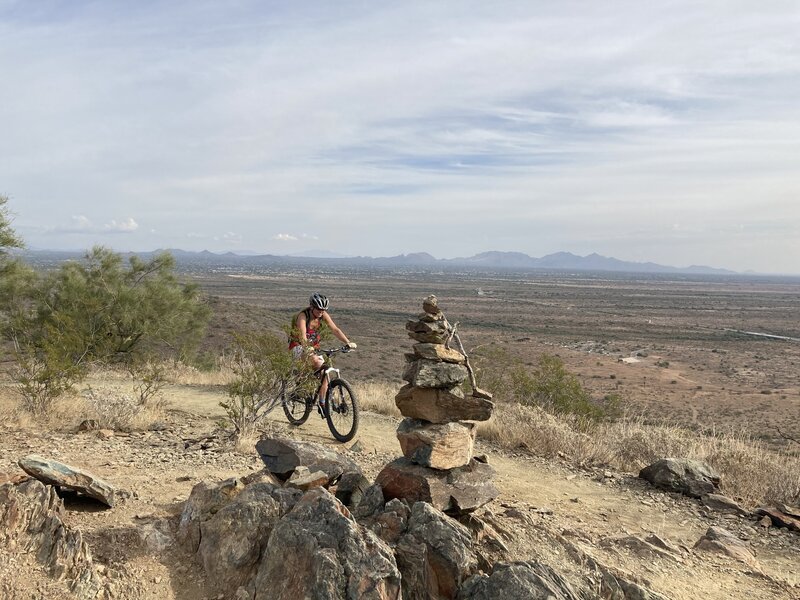 Cresting the hill on the Ridgeback Trail.