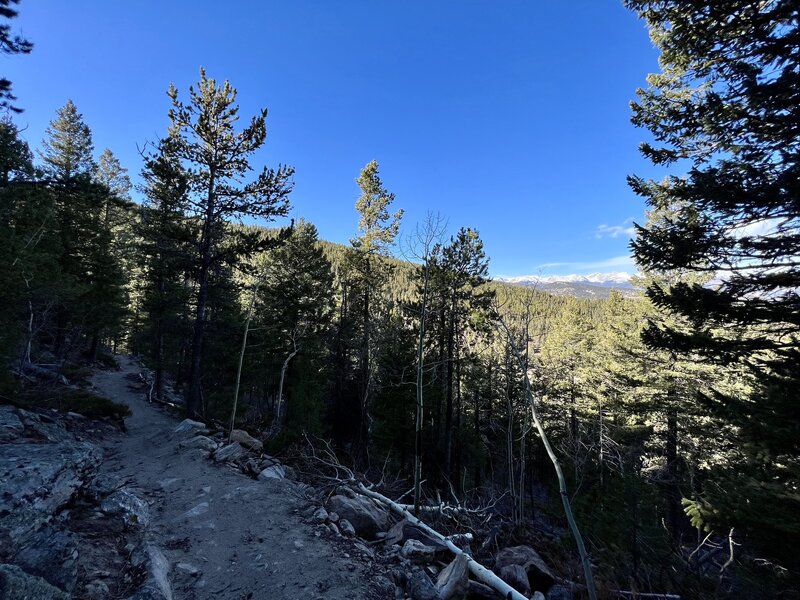 Heading down new reroute section. Epic views.