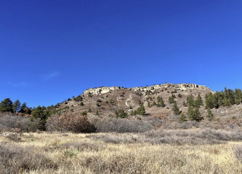 View of the butte from the trail. This is as close as you get.