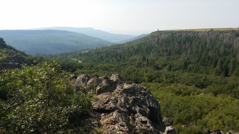 View at the top of the trail overlooking the canyon.