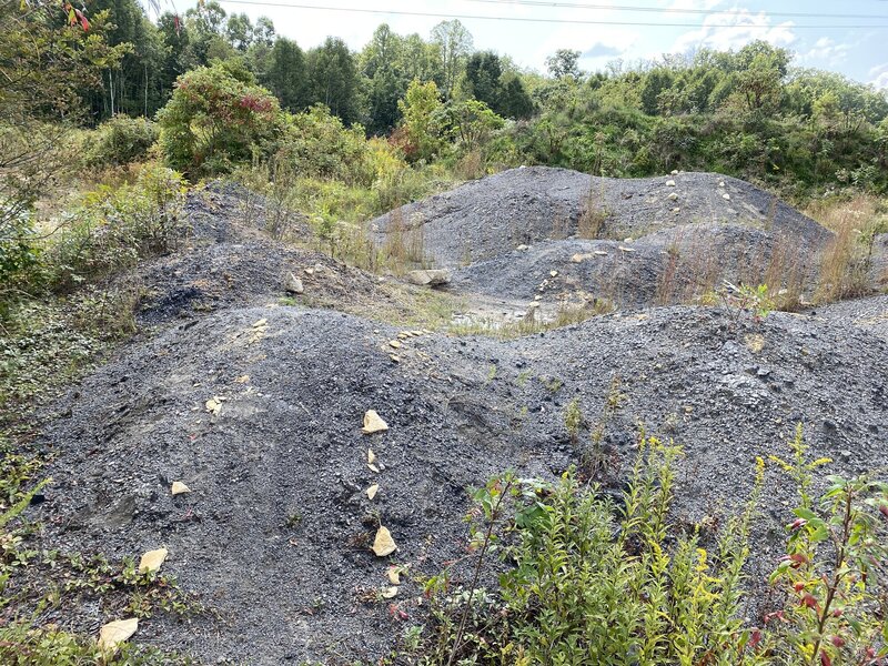 Pump section lined with contrasting rock.