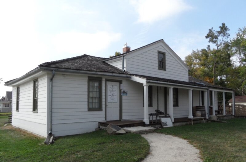 Sheldon Peck Homestead built in 1839 and used as 1st school in Lombard. Also was used during the Civil War as part of the Underground Railroad.