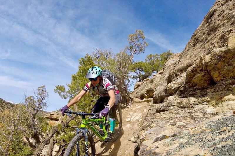 Nola Svoboda showing great form on the Nucla Range Loops.