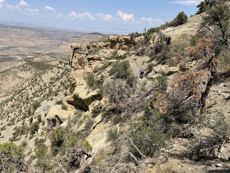 Some of the high country exposure before the "big drop" into Palisade.