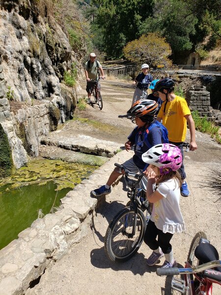 Exploring one of the many Mineral Springs Bath Ruins.