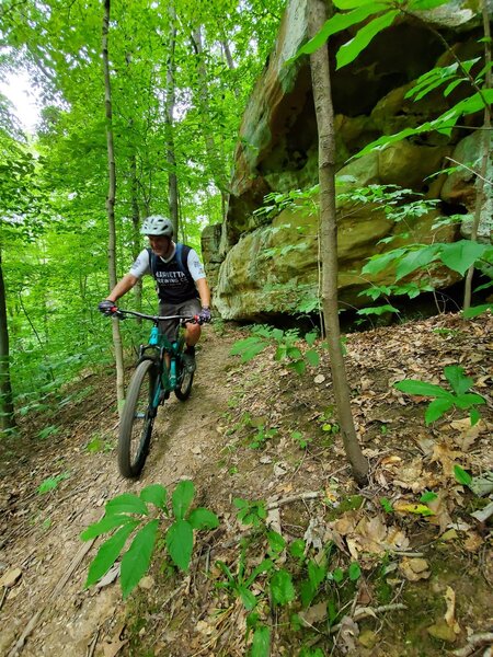 Grinning ear to ear on the Greenwood Trail!