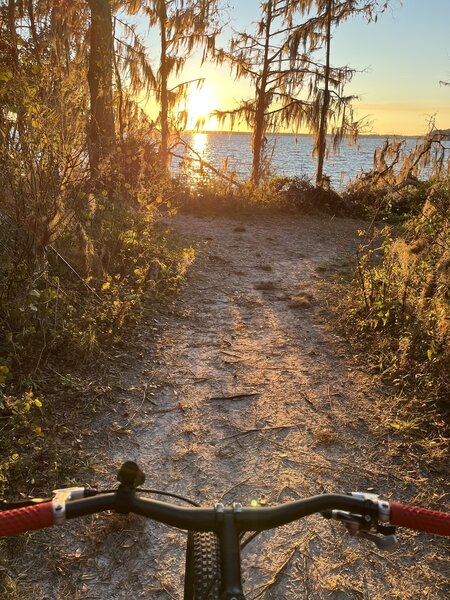Sunset ride on a cold January day.