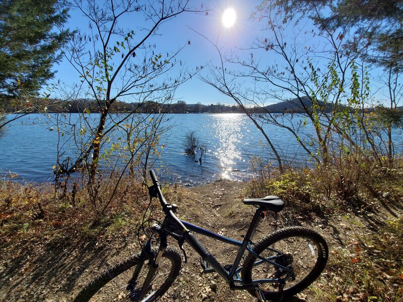 Trail and lake view.