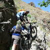 Climbing out of this box canyon with a bike is work!