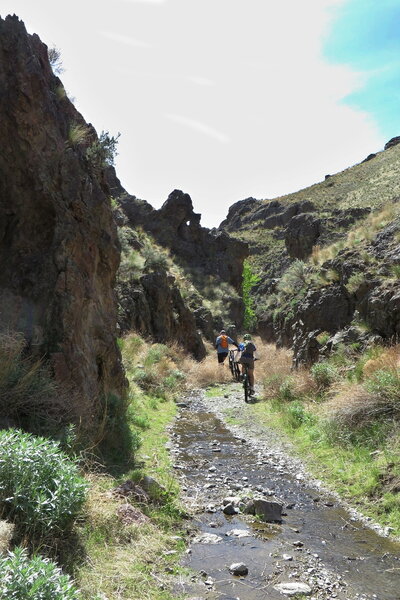 riding up just before the the box canyon reveals itself.