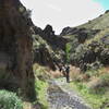 riding up just before the the box canyon reveals itself.