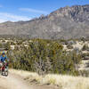 Riding below Sandia Peak