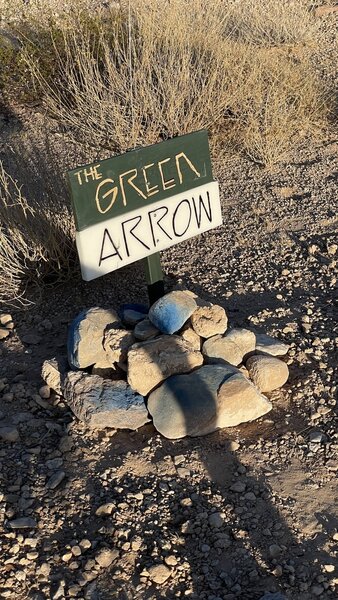 The Green Arrow sign.