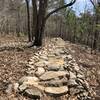 Baltzell - New trail rock feature.