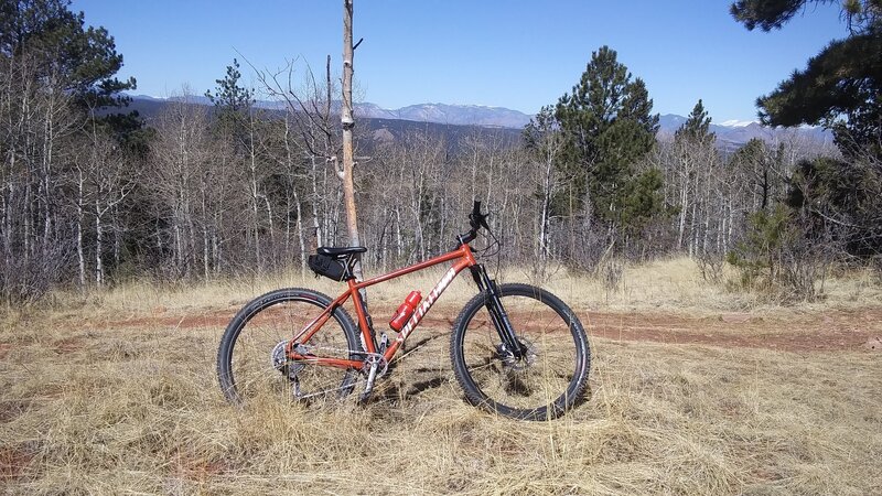 Morning ride on the Lower Ridge Trail on 4/7/22. Trails are in good shape with a few icy spots at creek crossings...