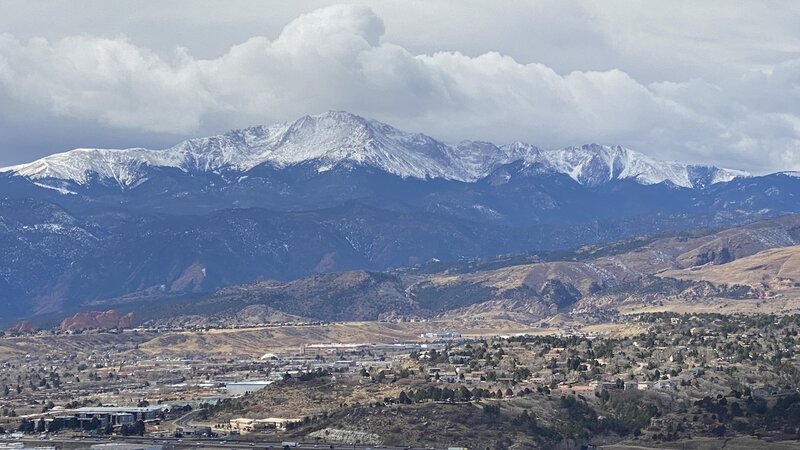 Pikes Peak from the ridge.