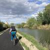 The new (2022) Voie Verte between Beaucaire and Bellegarde can be used to access trails and dirt roads.