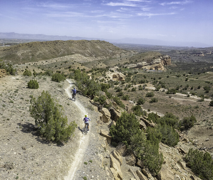 The views are fantastic descending Wrangler