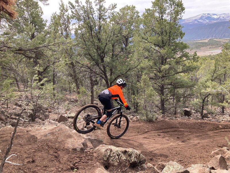 Rock rolls and berms.