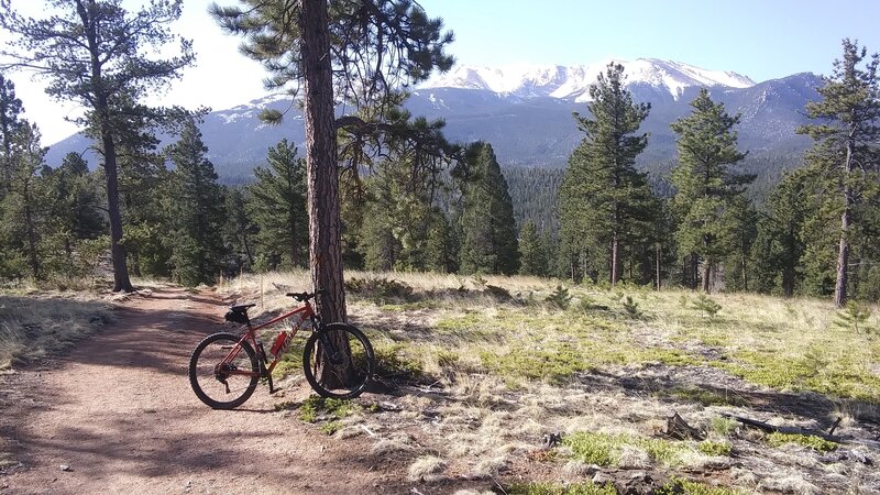 Morning ride on the Mule Deer Trail near Catamount Reservoir.