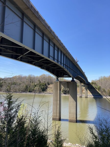 Trail takes you underneath bridge.