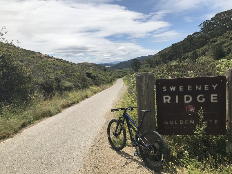 Entry to Sneath Lane Trail up 1.7miles to Sweeney Ridge Trail - Super Views