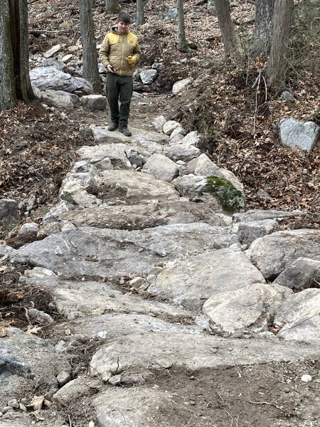 Rocky area of Lower Thunderstruck climb.