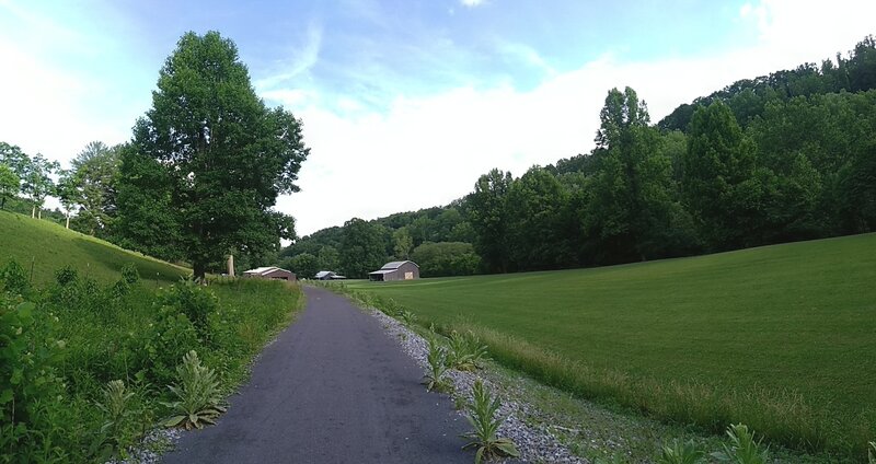 Elk River Rail Trail south of Frametown.