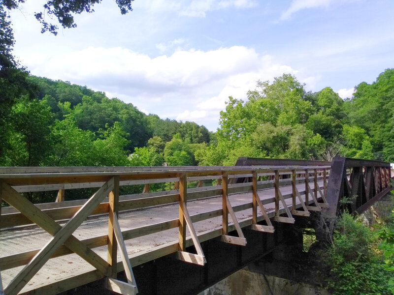 Birch River Bridge at Glendon on the Elk River Rail Trail.