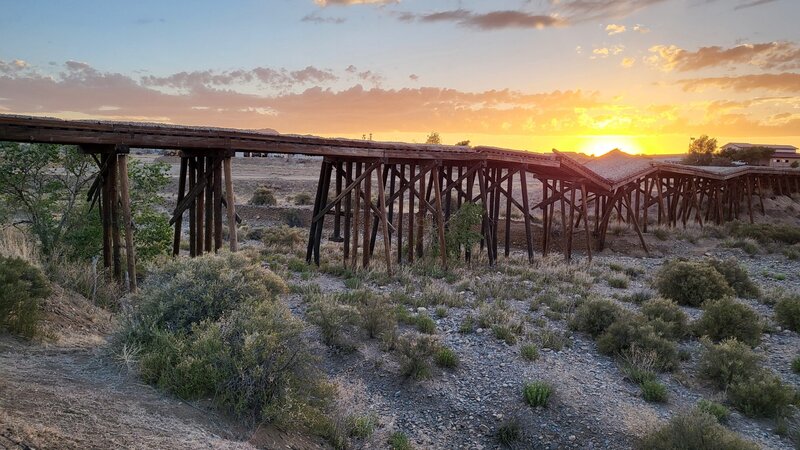 Old Railroad Trestle at the North End of the Peavine Trail.