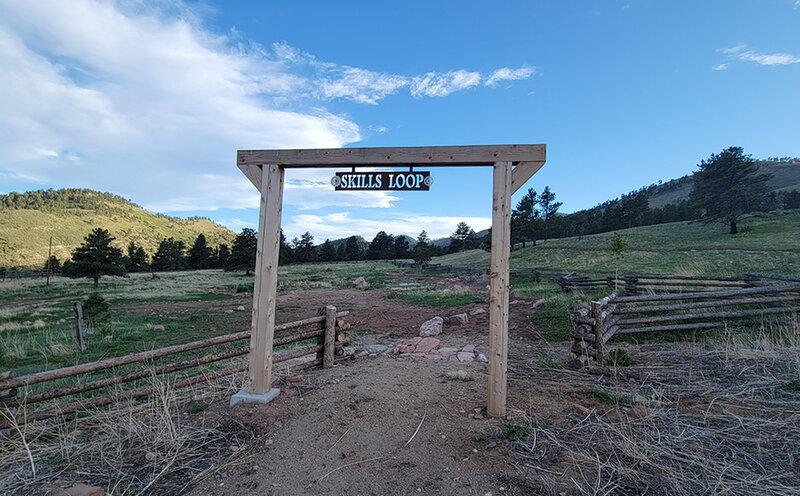 Entrance to the Heil Valley Ranch Skills Loop.