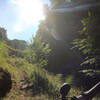 Under the power lines on the Boot Bridge Trail.