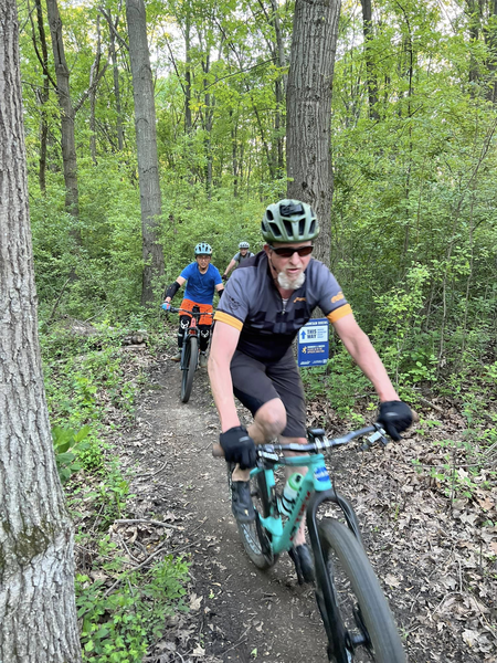 Group ride at Paul Douglas Preserve MTB Trails.