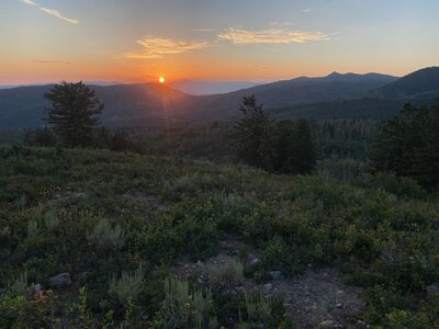 Sunset on the Panorama Trail.