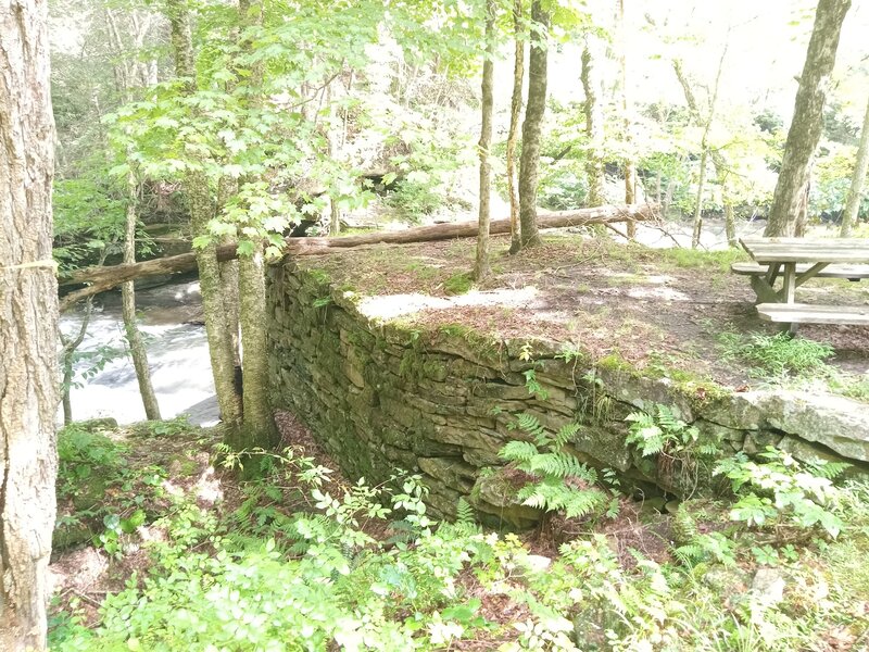 Beckley Mill ruins at bottom of Beckley Mill trail.