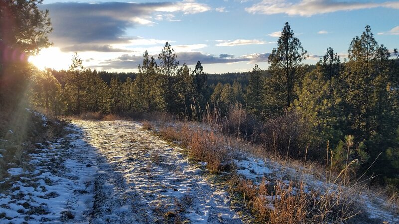 Sunset along the trail.