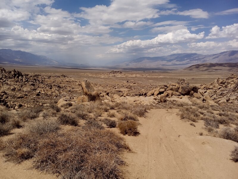 Rambling down the sandy trail.