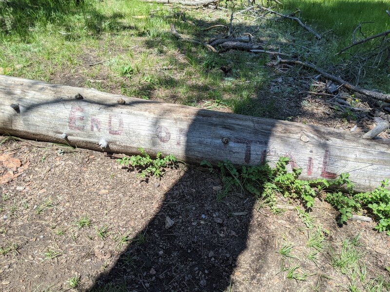 End of trail marker.