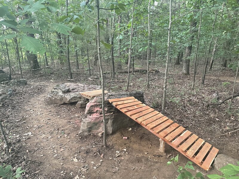 Cool hand built feature on trail.