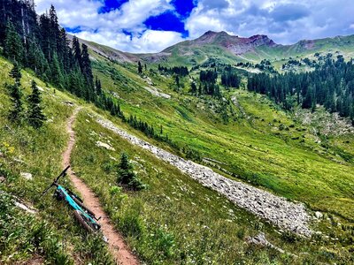 Looking ahead to the final climb up Blackhawk Pass.