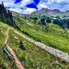 Looking ahead to the final climb up Blackhawk Pass.